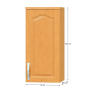 Horná skrinka, jelša, pravá, LORA MDF NEW KLASIK W30/735