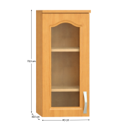 Horná skrinka, jelša, ľavá, LORA MDF NEW KLASIK W40S