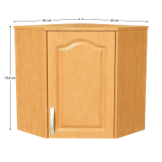 Horná skrinka, jelša, pravá, LORA MDF NEW KLASIK W60/60