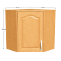 Horná skrinka, jelša, ľavá, LORA MDF NEW KLASIK W60/60
