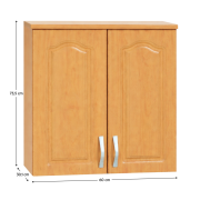 Horná skrinka, jelša, LORA MDF NEW KLASIK W60/735