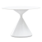 Jedálenský stôl, svetlý mramor/biela, priemer 100 cm, VALER TYP 2