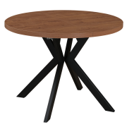 Jedálenský rozkladací stôl, dub tmavý/čierna, 100-250x75,5 cm, LUKOS