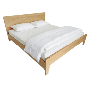 Manželská posteľ, 180x200, masívne drevo, prírodná, BEDIA