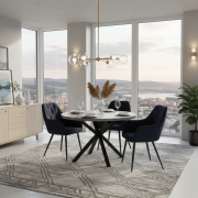 Dizajnové kreslo, čierna Velvet látka, VERIO NEW