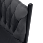 Jedálenské kreslo, tmavosivá Velvet látka/čierna, BLER