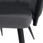 Jedálenské kreslo, tmavosivá Velvet látka/čierna, BLER