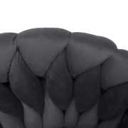 Jedálenské kreslo, tmavosivá Velvet látka/čierna, BLER