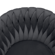 Jedálenské kreslo, tmavosivá Velvet látka/čierna, BLER