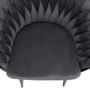 Jedálenské kreslo, tmavosivá Velvet látka/čierna, BLER