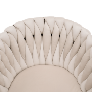 Jedálenské kreslo, svetlobéžová Velvet látka/čierna, BLER