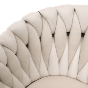 Jedálenské kreslo, svetlobéžová Velvet látka/čierna, BLER