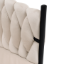 Jedálenské kreslo, svetlobéžová Velvet látka/čierna, BLER