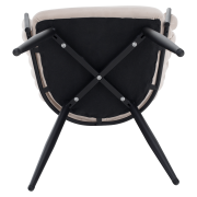 Jedálenské kreslo, svetlobéžová Velvet látka/čierna, BLER