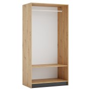 Korpus skrine 100, vešiakový, dub artisan, KREO