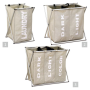 Látkový kôš na bielizeň, sivobéžová, LAUNDRY TYP 3