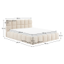 Postel s kovovým roštem a úložným prostorem, 160x200, béžová, SORELA