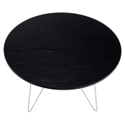 Konferenčný stolík, čierny dub/biela MIKEL NEW