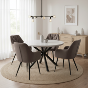 Dizajnové kreslo, hnedá Velvet látka, VERIO NEW