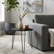 Príručný stolík, čierny dub/čierna, RONIN