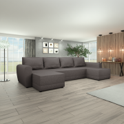 Univerzálna sedacia súprava, sivobéžová Taupe, DAKAR NEW U