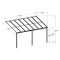 hliníková pergola LANITPLAST WALL 43 biela + opál PC LG2127