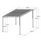 hliníková bioklimatická pergola LANITPLAST STANDARD 3x3 m LG2299