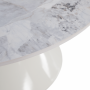 Konferenčné stolíky, set 2 ks, biely mramor/biela/zlatá, kov, MABUZ NEW