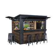 Záhradný domček Keter Deco Bar Duo Walnut, s podlahou