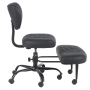 Ergonomická kľakačka, čierna ekokoža/čierna, SAMER