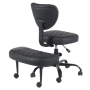 Ergonomická kľakačka, čierna ekokoža/čierna, SAMER