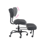 Ergonomická kľakačka, čierna ekokoža/čierna, SAMER