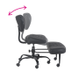 Ergonomická kľakačka, čierna ekokoža/čierna, SAMER