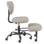 Ergonomická kľakačka, sivohnedá Taupe ekokoža/čierna, SAMER