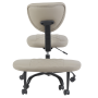 Ergonomická kľakačka, sivohnedá Taupe ekokoža/čierna, SAMER