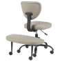 Ergonomická kľakačka, sivohnedá Taupe ekokoža/čierna, SAMER