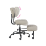 Ergonomická kľakačka, sivohnedá Taupe ekokoža/čierna, SAMER