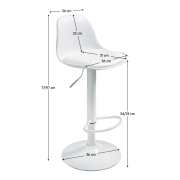 Barová stolička, biela, DOBBY NEW