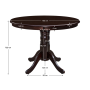 Jedálenský stôl, okrúhly, gaštan, priemer 106 cm, TABLOS NEW