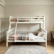 Poschodová rozložiteľná posteľ, biela, BAGIRA