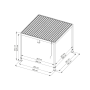 bioklimatická pergola LANITPLAST ALUGARDEN 3x3 m LG5062