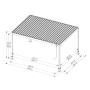 bioklimatická pergola LANITPLAST ALUGARDEN 4x3 m LG5063