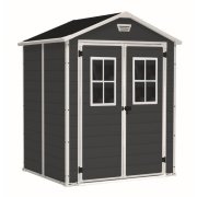 Záhradný domček Keter MANOR 6 x 5 DD tmavosivý, s podlahou, 2. akosť