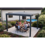 Bioklimatická pergola G21 Austin 3x3 m, antracitová hliníková