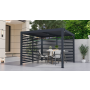 Bioklimatická pergola G21 Austin 3x3 m, antracitová hliníková