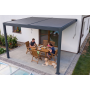 Bioklimatická pergola G21 Trenton Premium 4x4 m, antracitová hliníková