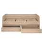 Posteľ 2S, 90x200, dub sonoma, NORTY TYP 28