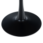 Jedálenský stôl, dub/čierna, priemer 110 cm, REVENTON NEW
