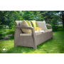 Záhradný nábytok Keter Corfu love seat max trojmiestna pohovka cappuccino, poškodený obal