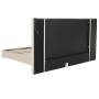 Posteľ s roštom a LED osvetlením, 160x200, béžová Velvet látka, ALTESA